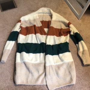 Long striped cardigan